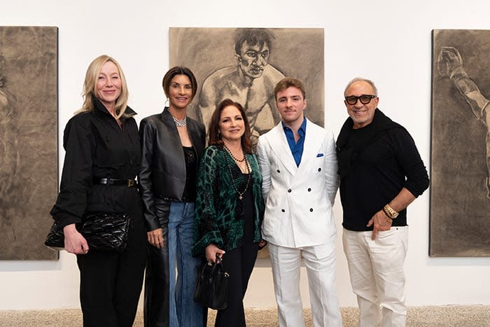 Belinda Stronach, Ingrid Casares, Gloria Estefan, Rocco Ritchie y Emilio Estefan