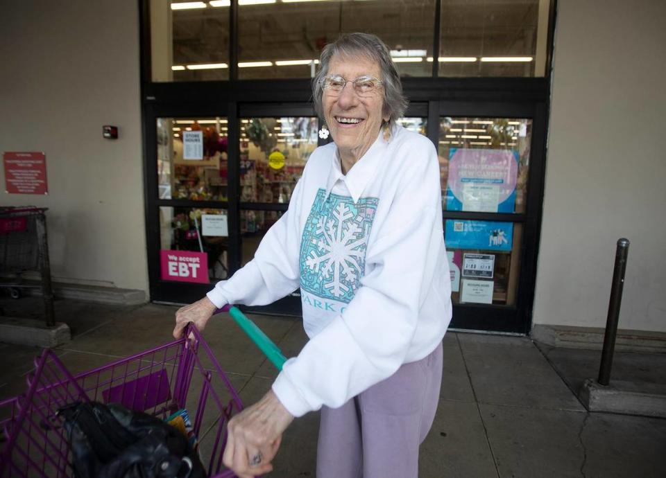 Helen Vannus of San Luis Obispo shops at her local 99 Cents Only store. The discount chain is closing all 371 of its stores across Arizona, California, Nevada and Texas, including four locations in the Modesto area.