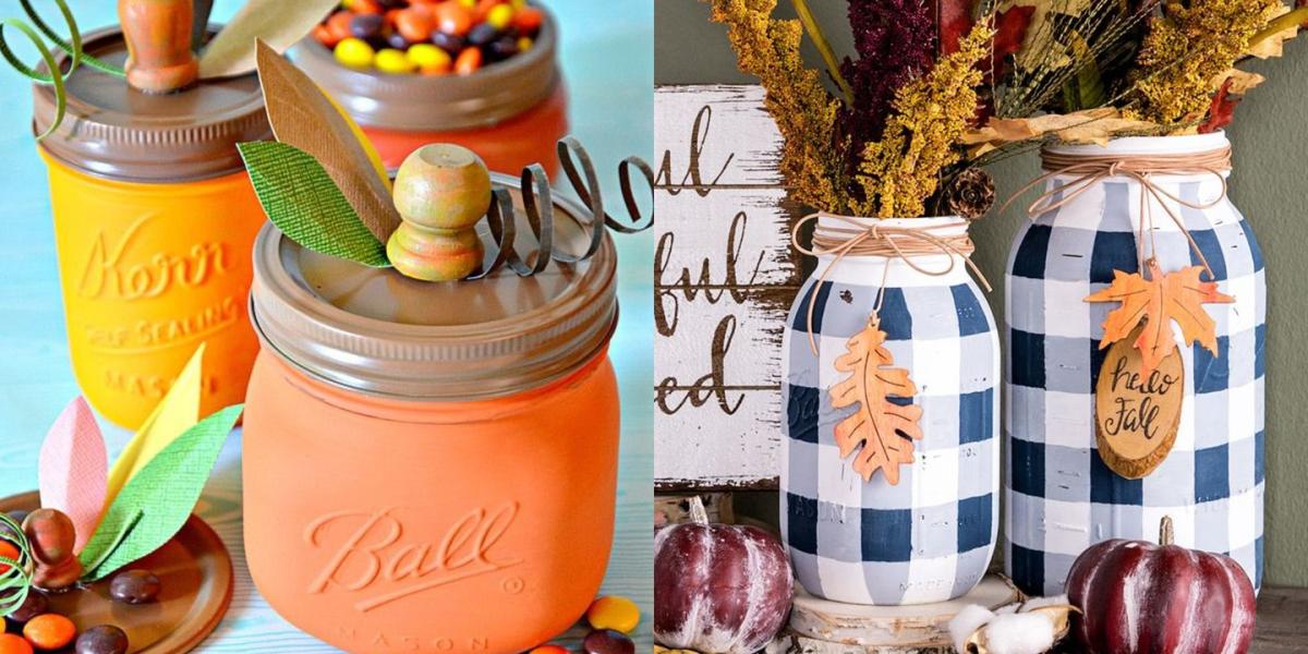 Mason Jar DIY Craft Ideas & Decor Projects for the Fall