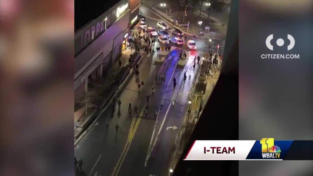 Arrests made after unruly crowd converges in Towson