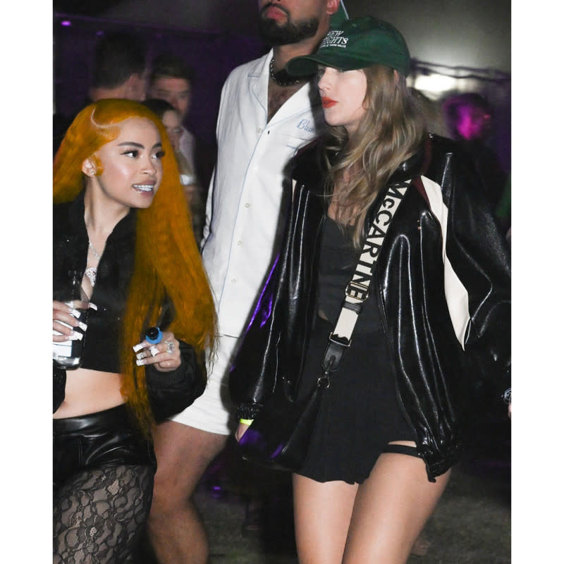 Ice Spice and Taylor Swift at the Coachella Music and Arts Festival on April 13, 2024 in Thermal, California.<p>Gilbert Flores/Getty Images</p>