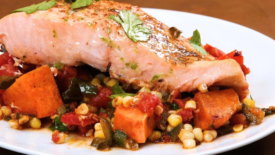 Southwestern Salmon Skillet Supper