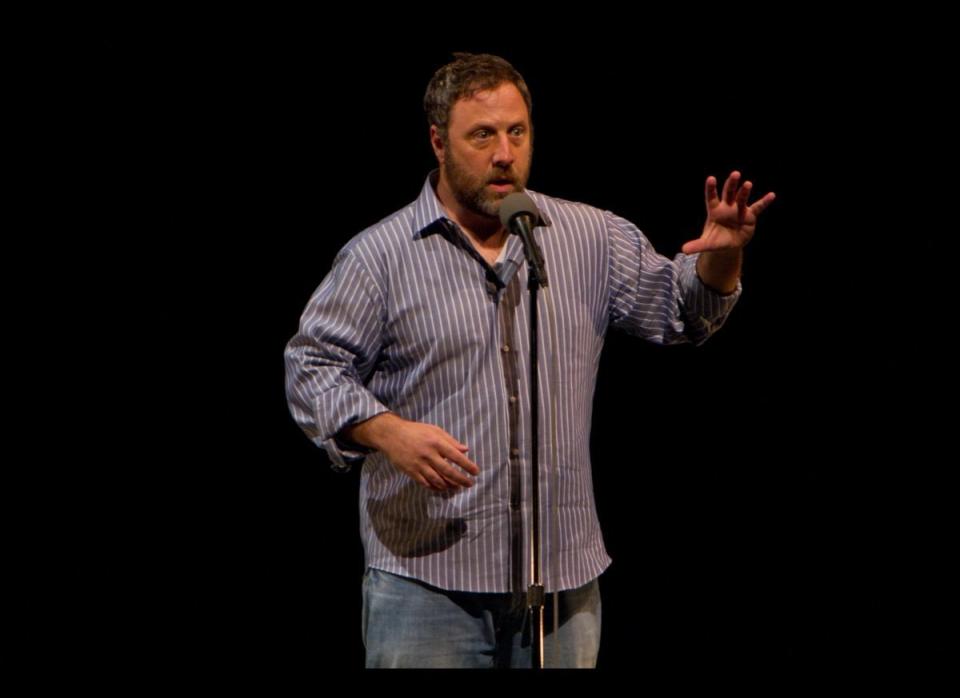 Brian Finkelstein performs at The Moth's Royce Hall UCLA show on March 1, 2012.    <em>Photo: Eli Goldstein</em>