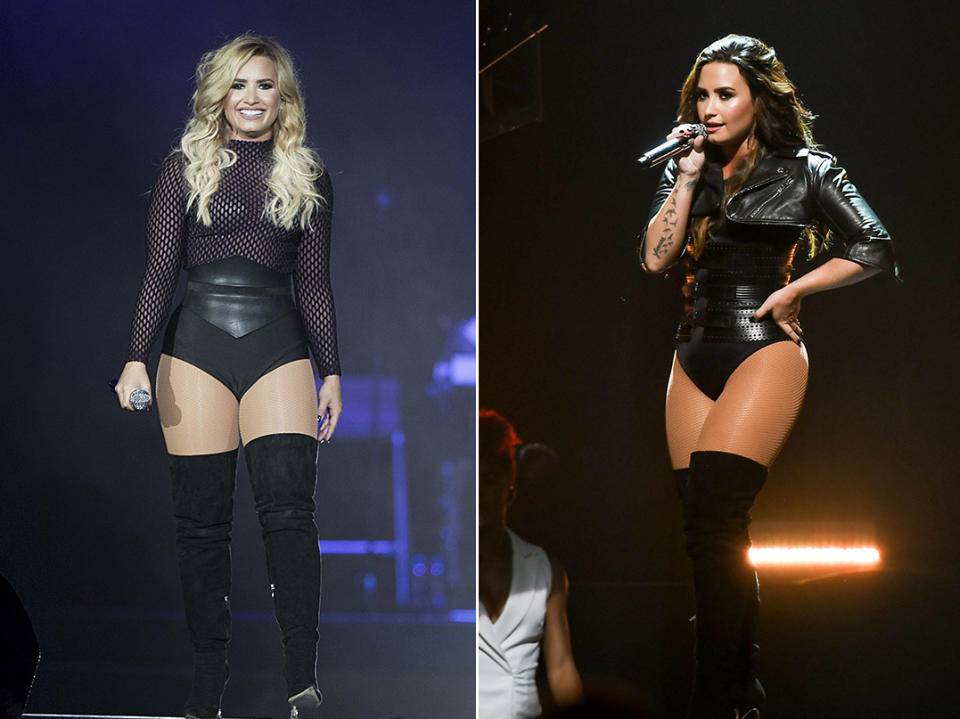 Demi Lovato überraschte ihre Fans mit einer neuen Haarfarbe. Statt Kastanienbraun sind die Haare der Sängerin jetzt Blond. Der neue Look steht Lovato zwar auch, der alte hat uns aber wesentlich besser gefallen. (Bilder: Rex Shutterstock)