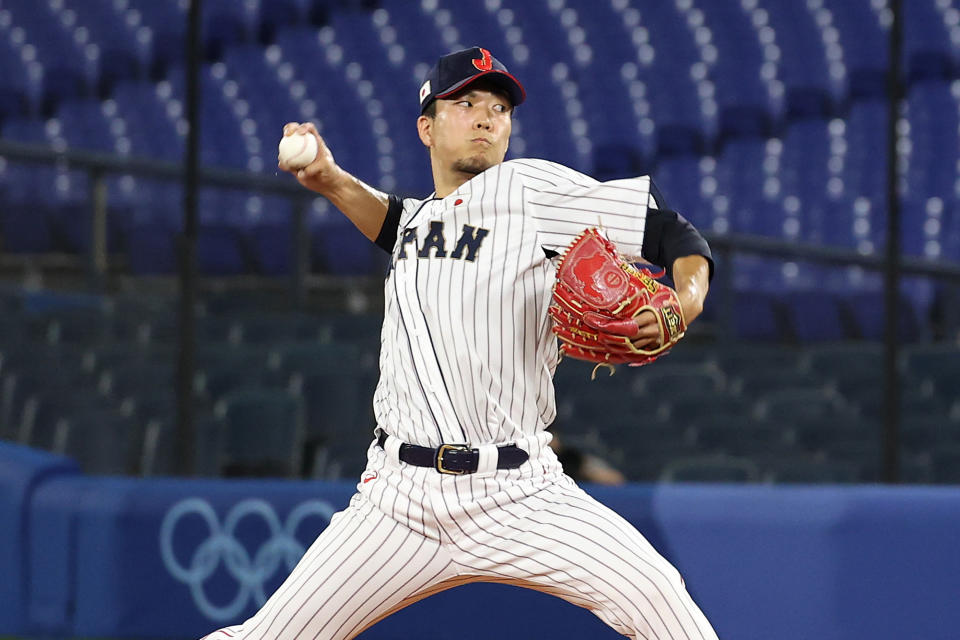 Right-handed pitcher Kodai Senga, formerly of Japan's NPB, has agreed to his first MLB contract after spending 11 seasons with the SoftBank Hawks. (Photo by Koji Watanabe/Getty Images)