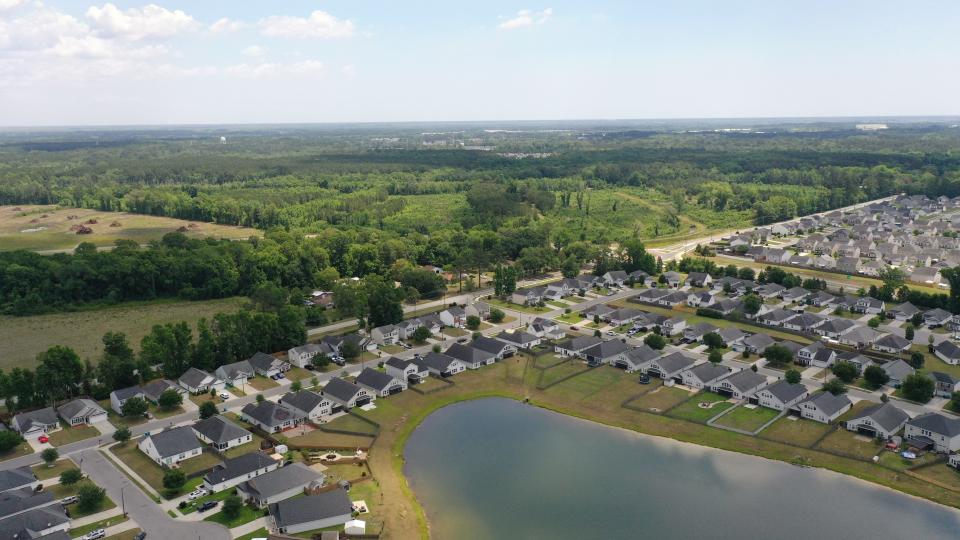 Much of the area surrounding the Lake Shore subdivision is still undeveloped but that is beginning to change as Port Wentworth's growth pushes into the Monteith community.