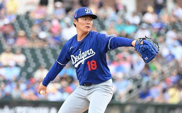 Yoshinobu Yamamoto looks as advertised in scoreless Dodgers spring training  debut - Yahoo Sports