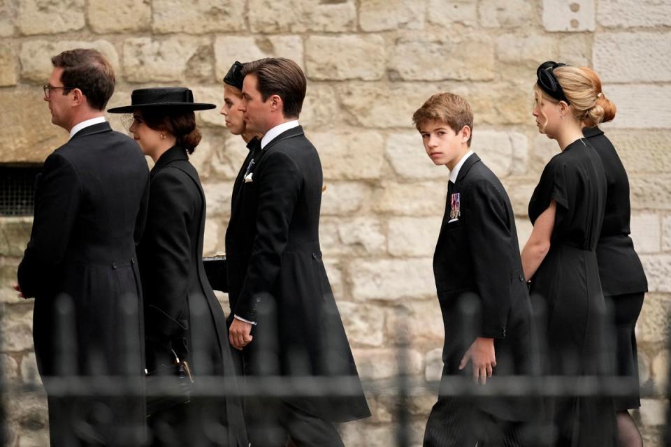 Viscount Severn and Lady Louise Windsor arrive at Westminster Abbey (Getty Images)