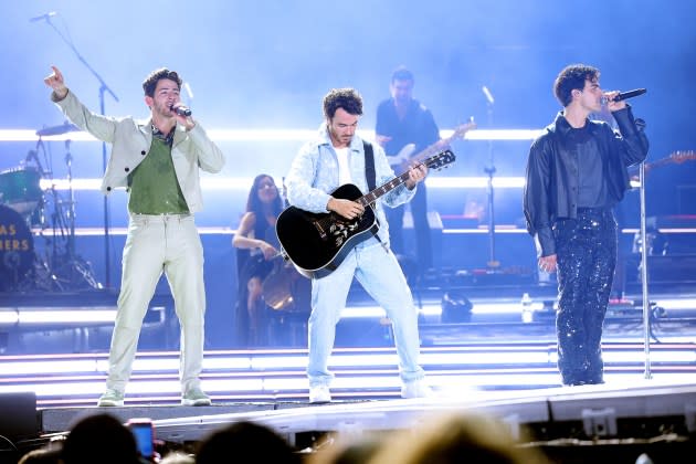 jonas-bros-yankee-stadium.jpg Jonas Brothers “Five Albums, One Night” Tour - New York - Credit: Kevin Mazur/Getty Images