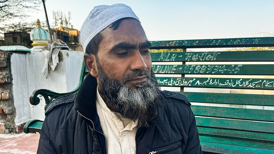 Mohammad Zakir Hussain has said he barely slept since the demolition of his mosque, the madrasa, and his home in India’s capital Delhi. - Aishwarya Iyer/CNN