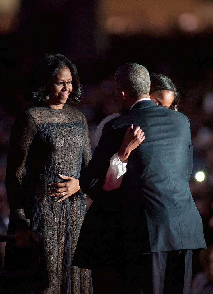 It was an emotional farewell speech, and Michelle Obama marked the occasion in one of her favorite designers, Jason Wu. (Photo: Getty)