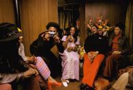 <p>Gladys Knight and friends backstage at the Apollo, Harlem in 1973.</p>