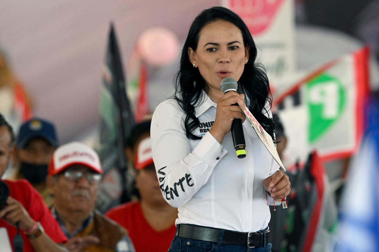 Alejandra del Moral, excandidata a la gubernatura del Estado de México por la alianza PRI-PAN-PRD |  Foto Archivo:ALFREDO ESTRELLA/AFP via Getty Images