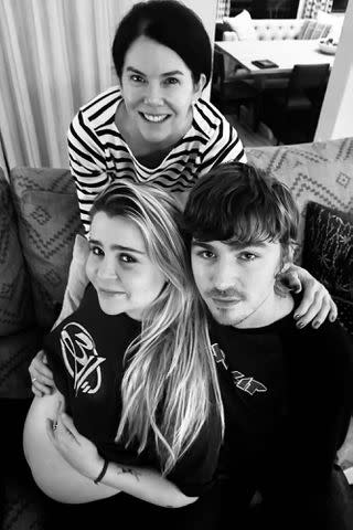 <p>Mae Whitman/Instagram</p> Clockwise from top: Lauren Graham, Miles Heizer, and Mae Whitman