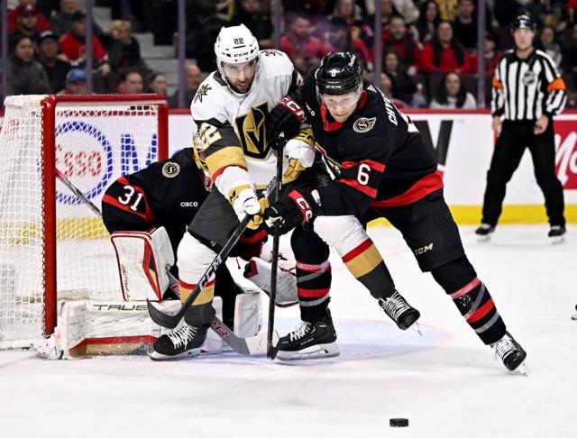 Senators take down Golden Knights 4-3 in shootout - Yahoo Sports