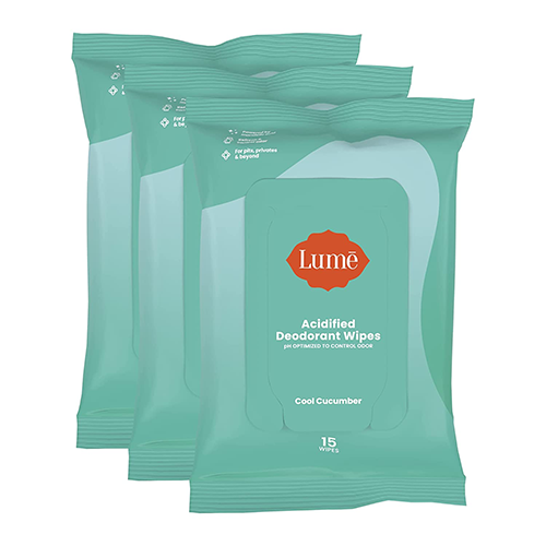 Lume Acidified Deodorant Wipes