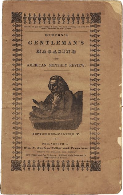 Portada de <em>Burton’s Gentleman’s Magazine</em>, septiembre de 1839: primera publicación de ‘La caída de la Casa Usher’ de Edgar Allan Poe. <a href="https://commons.wikimedia.org/wiki/File:BurtonsGentlemansMagazine.jpg" rel="nofollow noopener" target="_blank" data-ylk="slk:Wikimedia Commons;elm:context_link;itc:0;sec:content-canvas" class="link ">Wikimedia Commons</a>