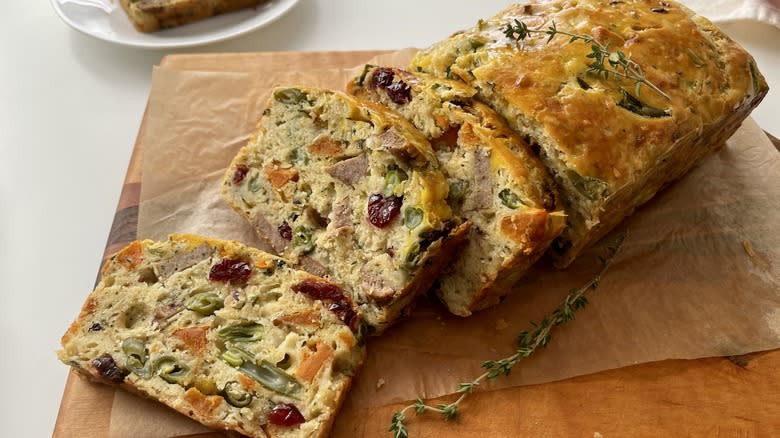 Thanksgiving leftovers savory loaf 