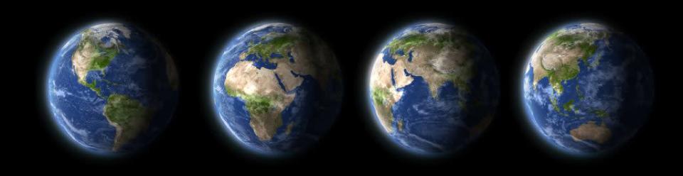 Imagem mostra a Terra em suas v&#xe1;rias fases de &#xf3;rbita conforme a inclina&#xe7;&#xe3;o de seu eixo.

Segundo cientistas, planetas com inclina&#xe7;&#xe3;o em seus eixos t&#xea;m potencial de desenvolverem vida
