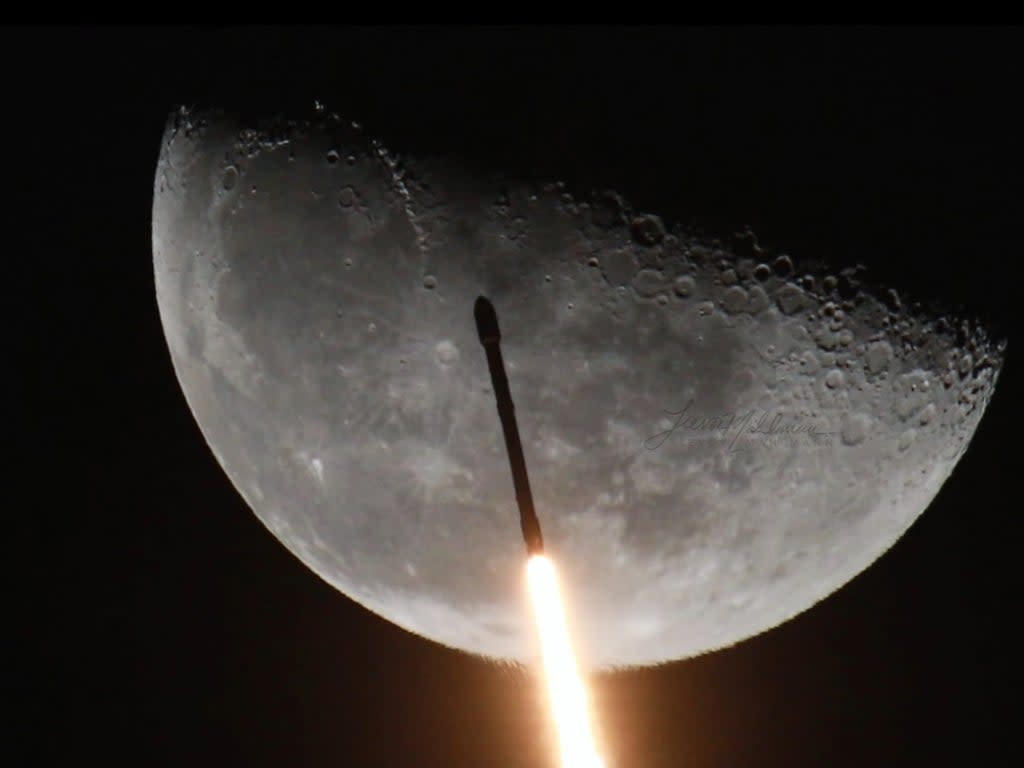 The SpaceX Falcon 9 rocket launched in February 2015 as part of an interplanetary mission  (Trevor Mahlmann/ YouTube)