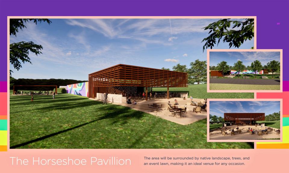 This illustration shows what the Horseshoe Pavilion will look like within The Uncommon Ground Sculpture Park in Edmond.