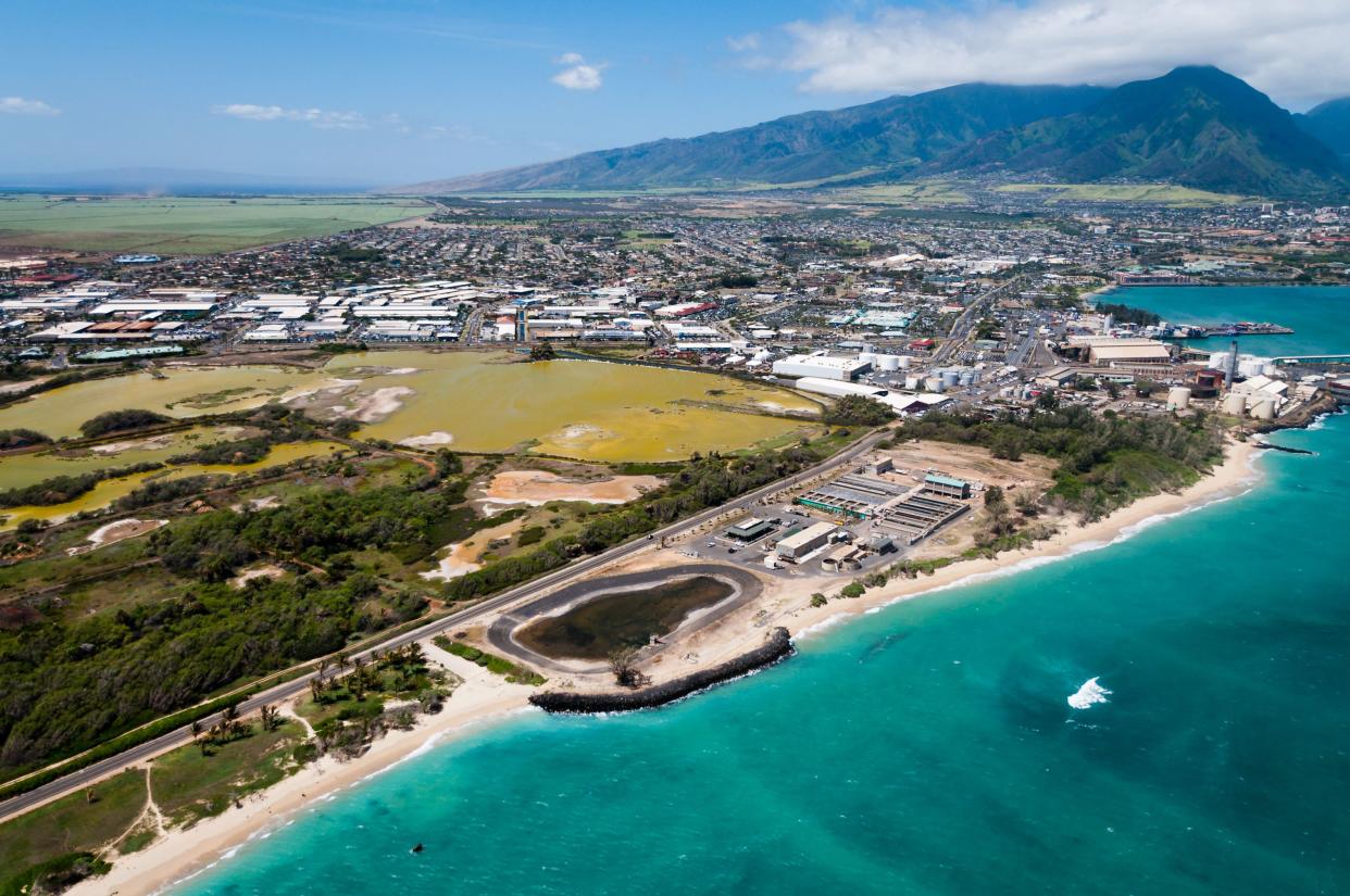 Aerial view of Kahului, Maui, Hawaii