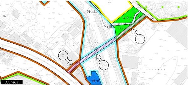 保長里新闢10公尺寬聯外道路示意圖。（圖：新北市城鄉發展局提供）