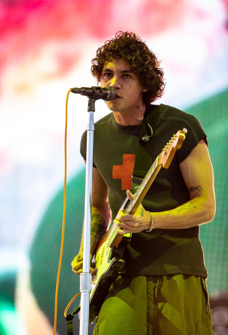 Dominic Fike performs at the Outdoor theatre during the Coachella Valley Music and Arts Festival at the Empire Polo Club in Indio, Calif., Saturday, April 22, 2023. 