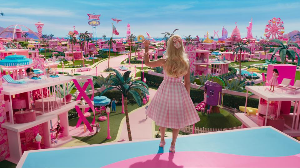 Margot Robbie in Barbieland in Barbie
