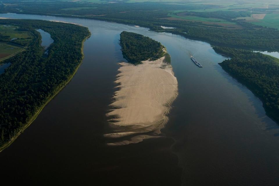 The Mississippi River is expected to hit record lows for the second, consecutive year. Without significant rainfall in the following week, saltwater from the Gulf of Mexico flowing upriver is expected to affect drinking water for several regions in southeastern Louisiana (AP)