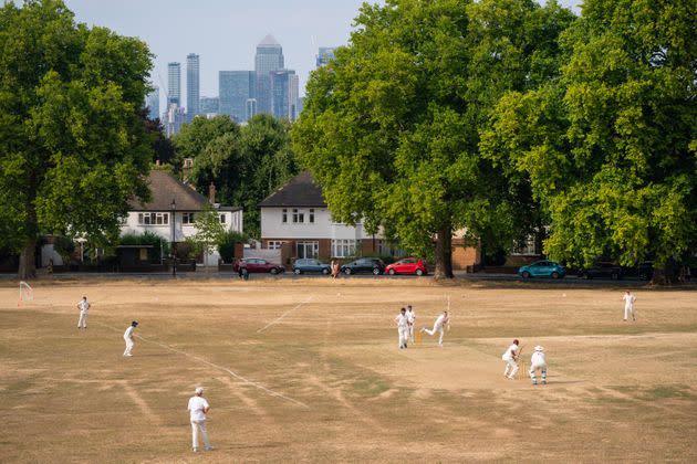 Millfields Cricket Club play at Hilly Fields park, in south east London. (Photo: Dominic Lipinski via PA Wire/PA Images)