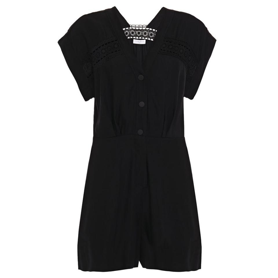 44) Nyane Guipure Lace-Trimmed Twill Playsuit
