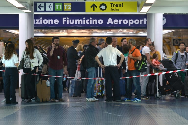 Terminal 3 at Rome's Fiumicino international airport on May 7, 2015