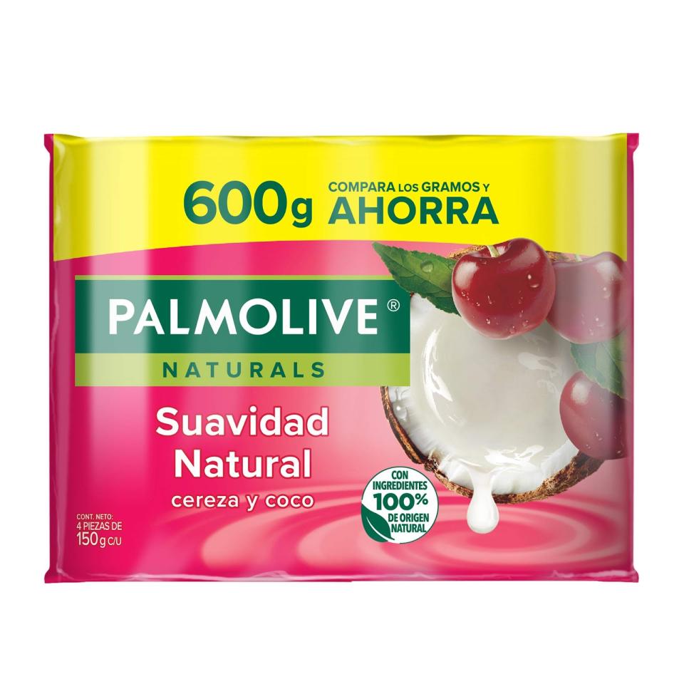 Palmolive Naturals Jabón corporal en barra Cereza y Leche de Coco 