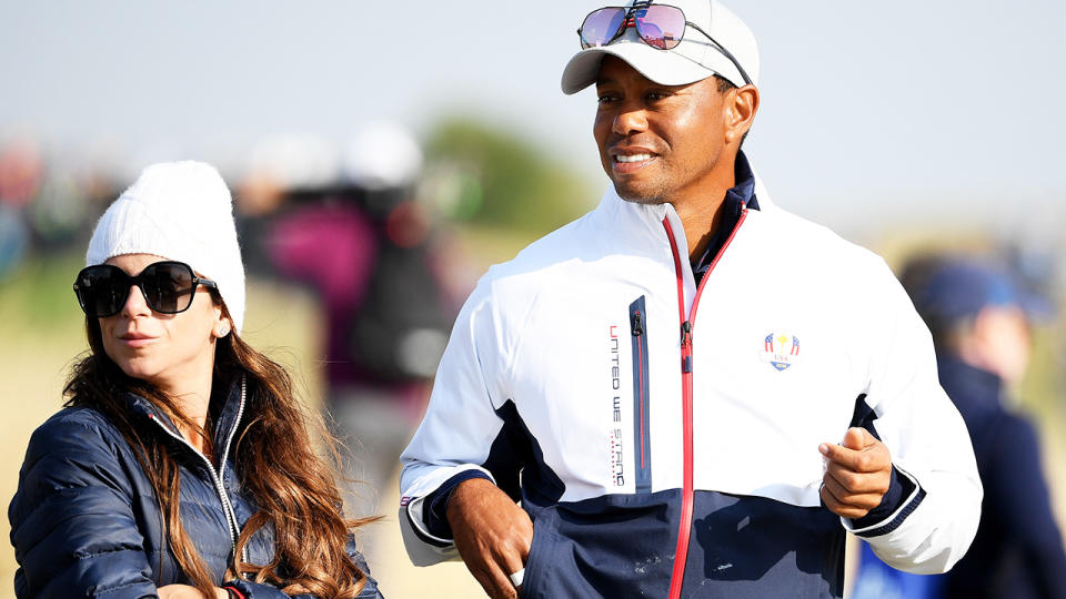 Tiger Woods, pictured here with girlfriend Erica Herman at the Ryder Cup in 2018.