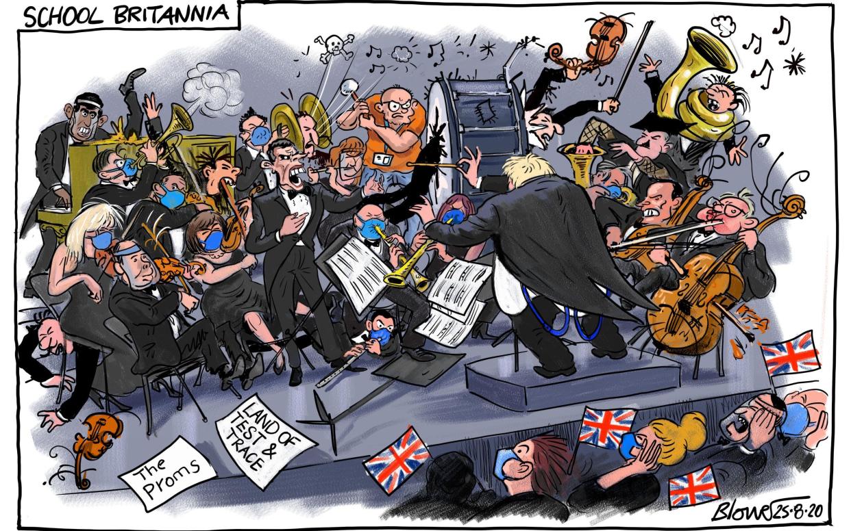 Blower links the return to school with the Proms row in today's cartoon