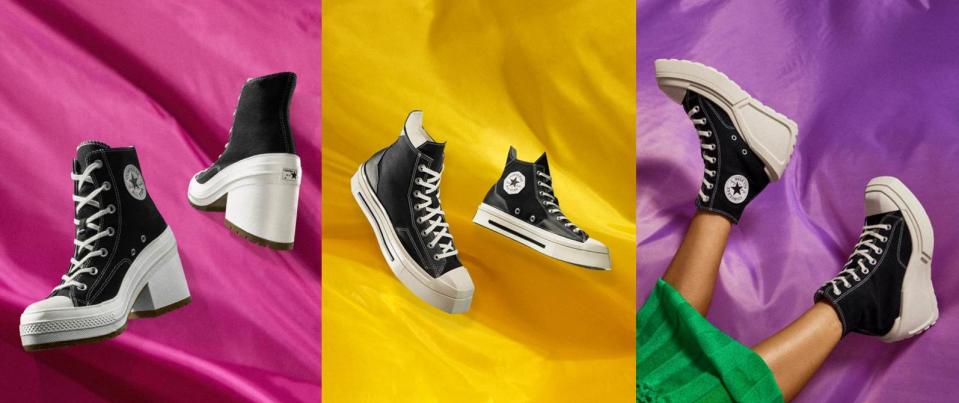 CONVERSE DE LUXE幾何厚底系列鞋款，NT$3,080~3,380圖片來源：CONVERSE提供