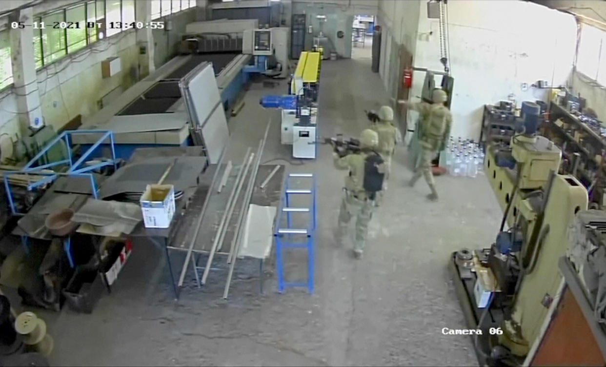 Image: U.S. soldiers accidentally stormed an oil refinement equipment company in Bulgaria during a NATO training exercise. (KIM Engineering Ltd. / AP)