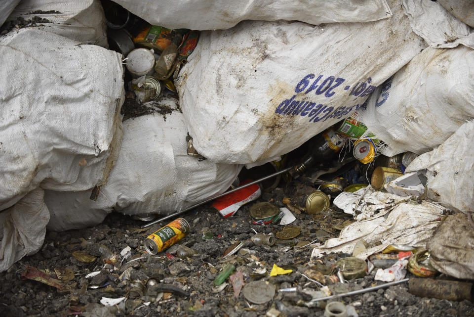 Full sack of waste garbage's collected from Mount Everest and Base Camp in Kathmandu, Nepal on Wednesday, June 05, 2019. Clean-up Campaign 2019 on Mount Everest removes 24,000lbs of rubbish and four dead bodies. (Photo by Narayan Maharjan/NurPhoto via Getty Images)