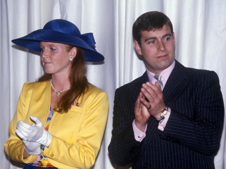 Sarah, Duchess Of York With Prince Andrew, Duke Of York, Watching A Fashion Show At The Royal York Hotel In Ontario, Canada July 1987