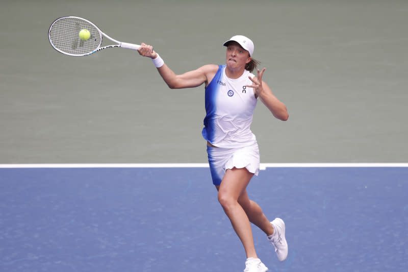 Iga Swiatek of Poland is a heavy favorite to win the 2024 Australian Open women's singles title. File Photo by John Angelillo/UPI