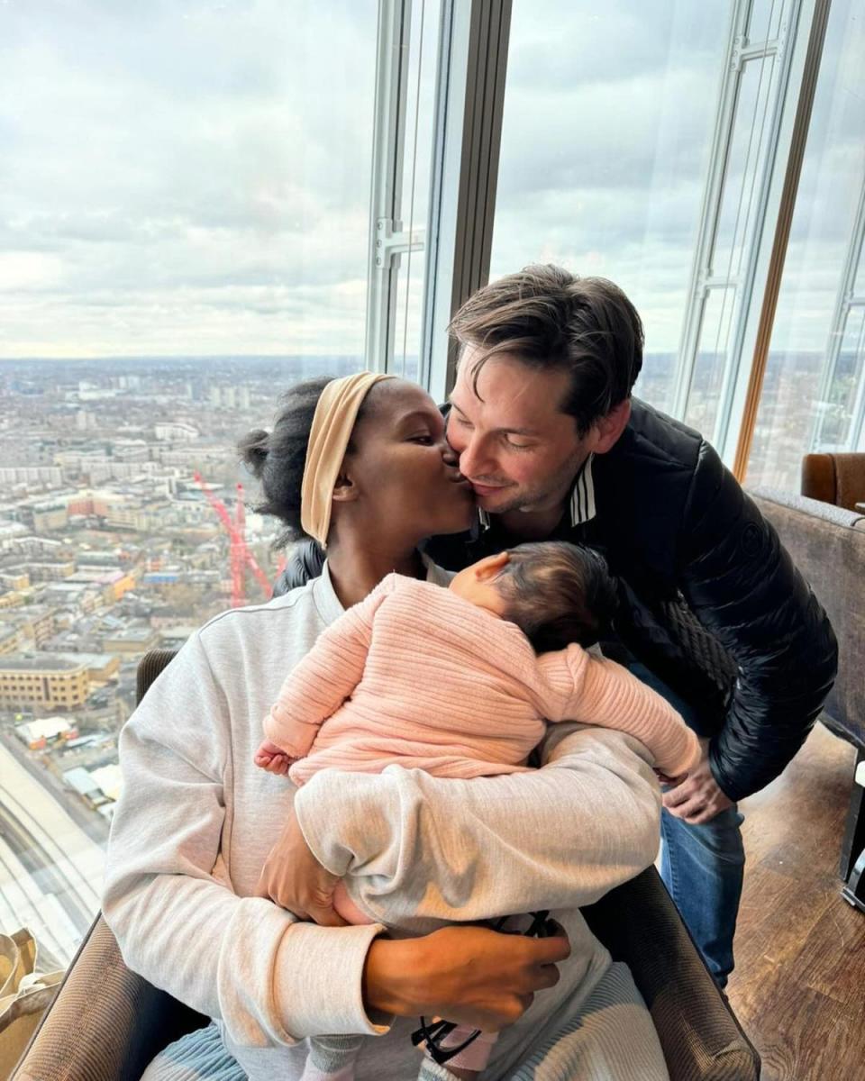 Oti Mabuse pictured with her husband and daughter (Instagram @Oti Mabuse)