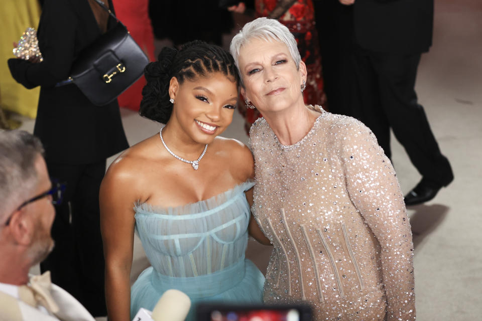 Halle Bailey and Jamie Lee Curtis