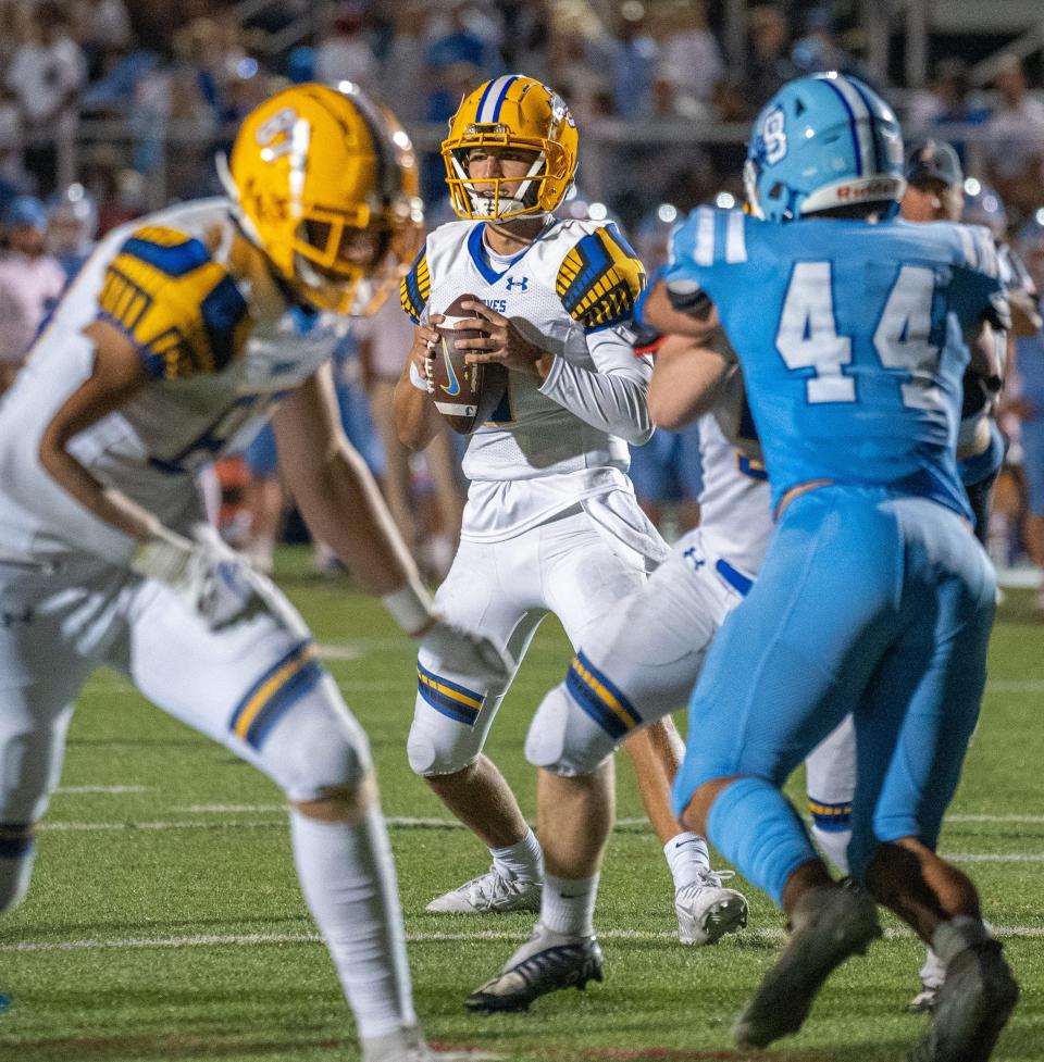 Olentangy senior Ethan Grunkemeyer, a Penn State commit, has passed for 1,986 yards this season with 23 touchdowns and five interceptions.