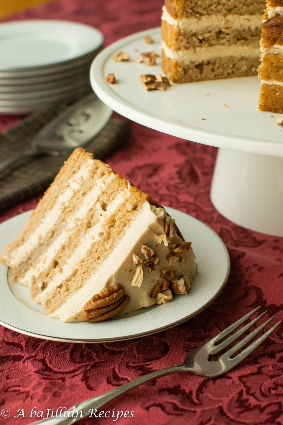 Fresh Pear Cake with Whipped Brown Sugar Buttercream