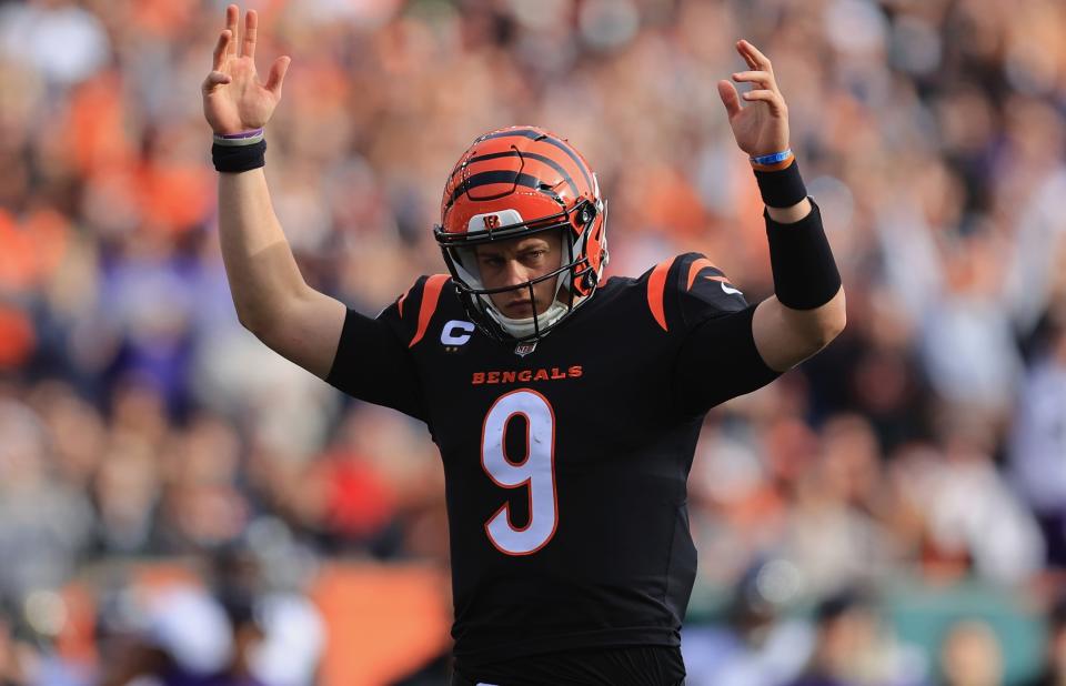 Joe Burrow and the Bengals torched the Ravens to take control of the AFC North. (AP Photo/Aaron Doster)