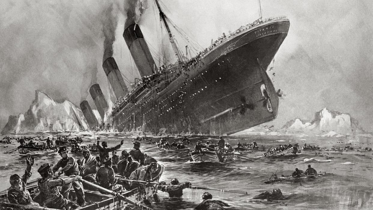 The Titanic sank April 15, 1912
