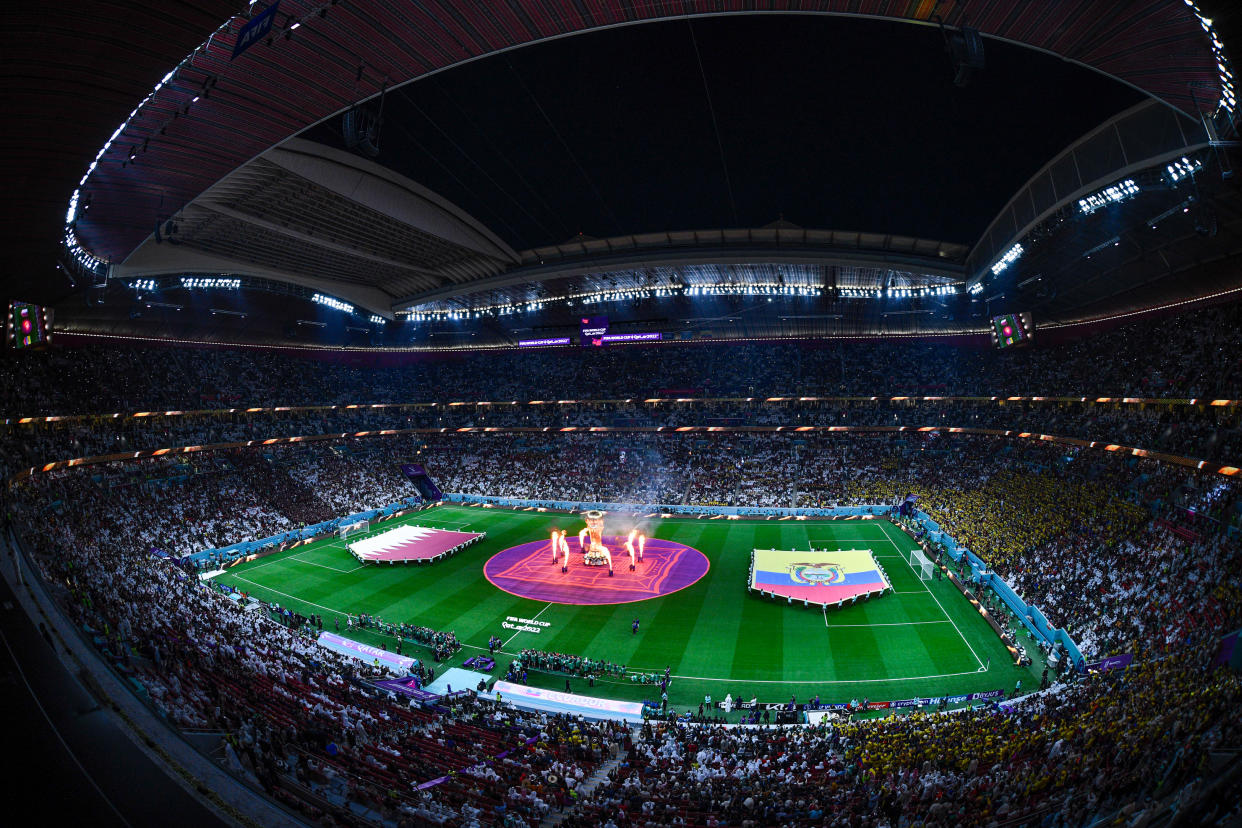 Qatar the World Cup host nation won the night. Qatar the soccer team lost the opening match. (Photo by Pablo Morano/BSR Agency/Getty Images)