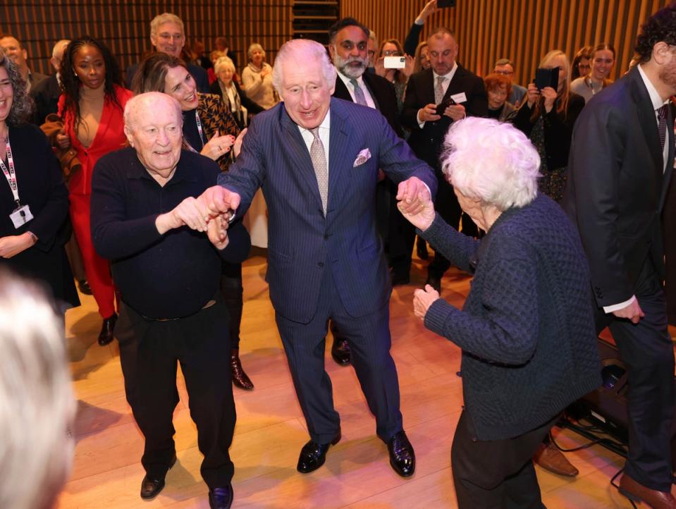 16 December 2022: King Charles III visits a JW3 Jewish community centre in North London (AP)
