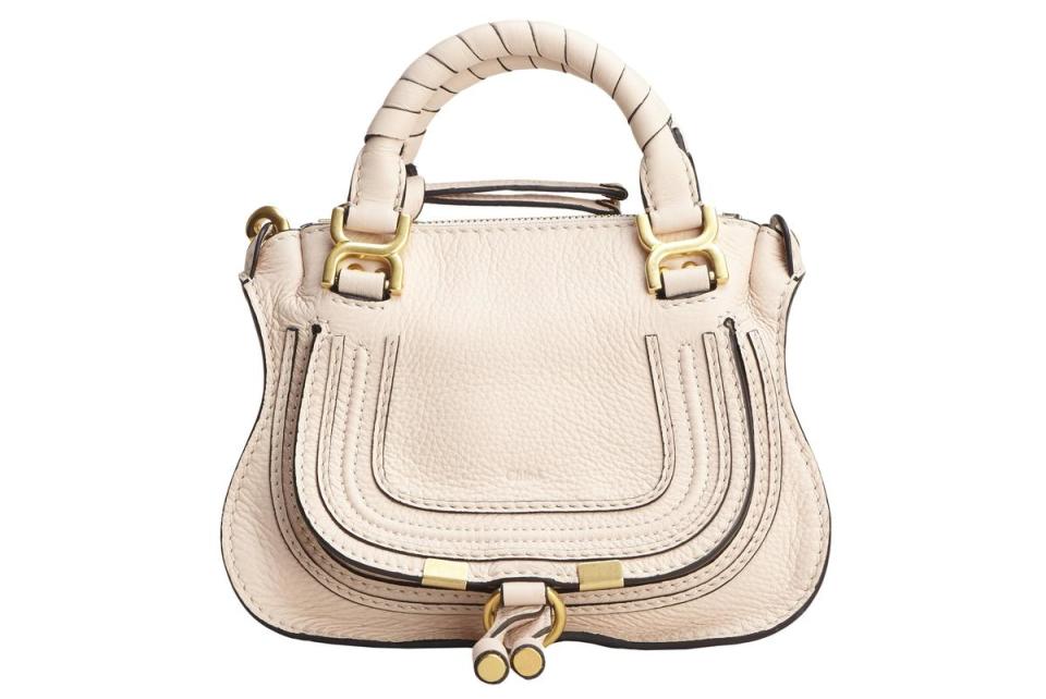 Chloé Marcie淡粉色迷你肩背手提包。NT$42,900（Chloé提供）